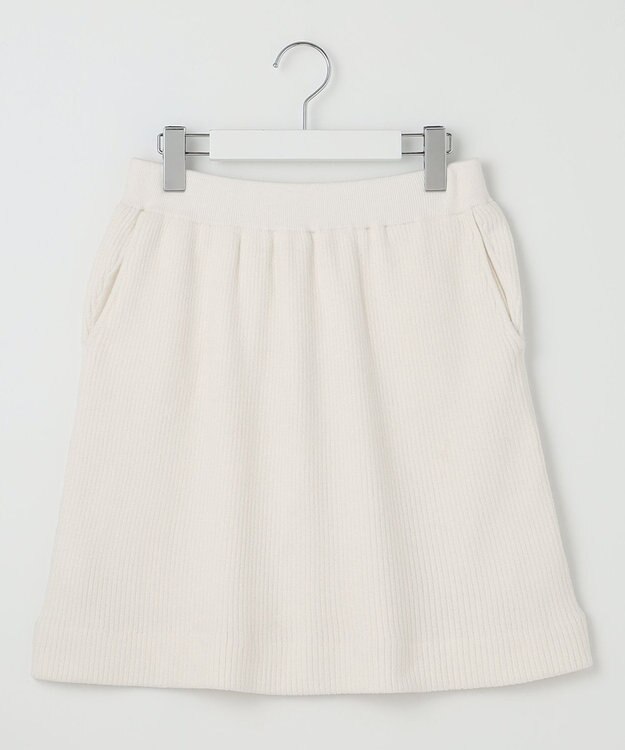 23区GOLF セットアップ可【WOMEN】ストレッチモール ニット スカート ホワイト系