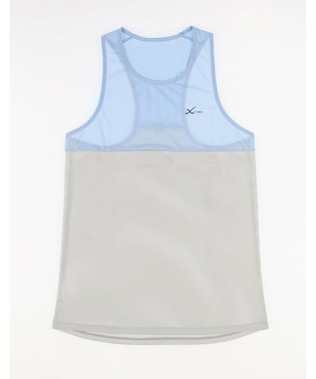 CW-X 【UNISEX】 CW-X ランニングシャツ メッシュ素材 涼しい着ごこち スポーツウェア ノースリーブ ユニセックス DLR160 /ワコール サックス