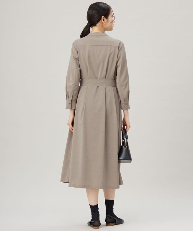 自由区 L 【接触冷感・UVカット・吸水速乾・洗える】ドライタッチファンクショナル ワンピース カーキ