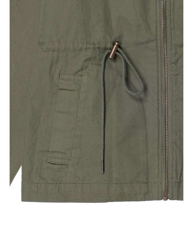 CRAFT STANDARD BOUTIQUE コットンギャバジンノーカラーＺＩＰブルゾン Khaki