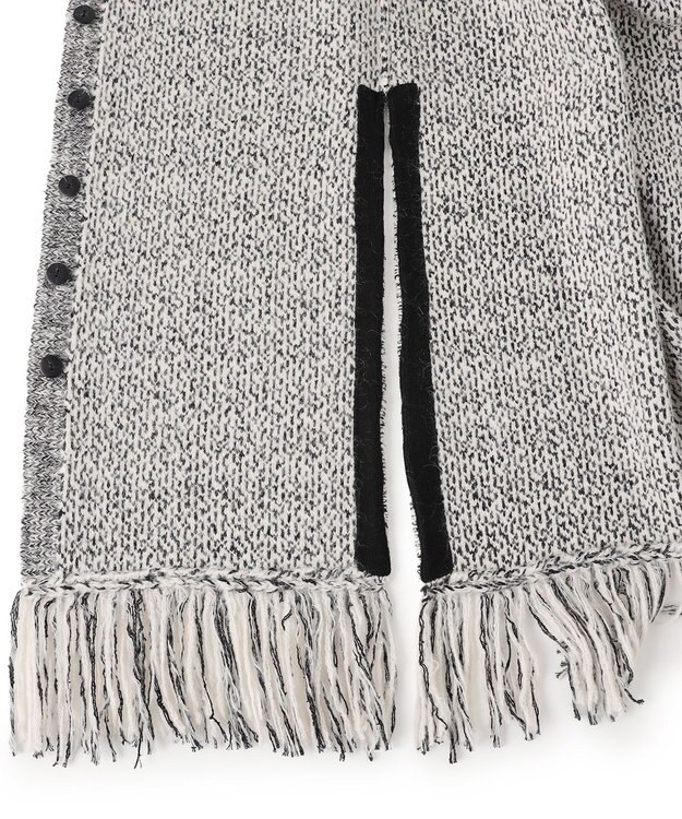 uncrave ツイードニット ジレ オフ×ブラック