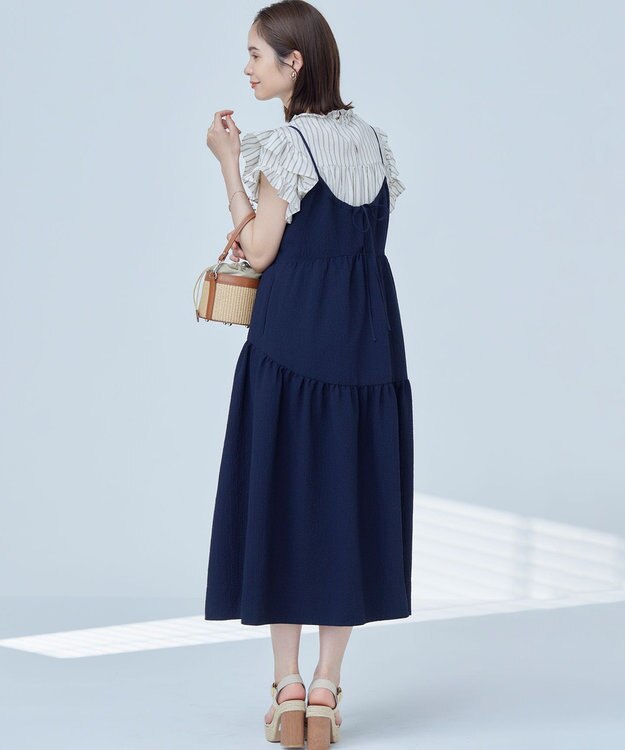 組曲 【WEB限定】ナイロンレーヨン チュニック ブラウス エクリュベース系1