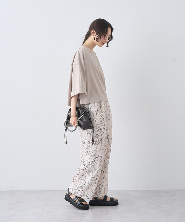 earth music&ecology 【接触冷感】バックギャザーＴｅｅ Beige