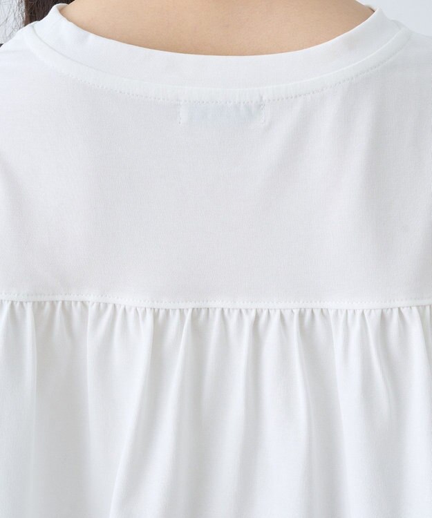 earth music&ecology 【接触冷感】バックギャザーＴｅｅ Ivory