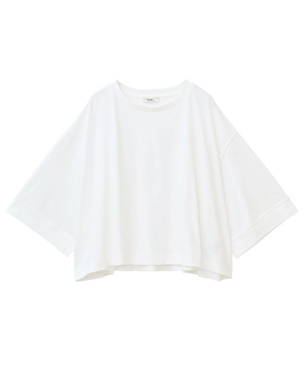 earth music&ecology 【接触冷感】バックギャザーＴｅｅ Ivory