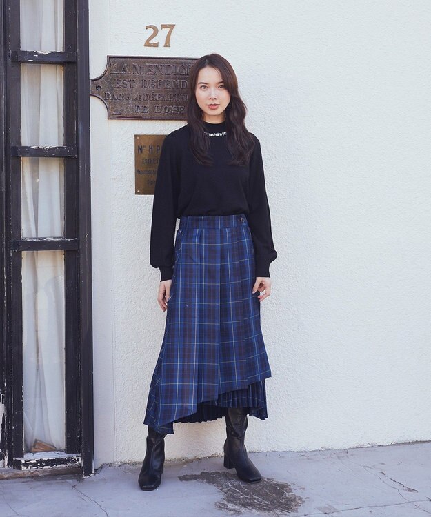 earth music&ecology ミックスプリーツスカート（Ｃｈｅｃｋ） Check