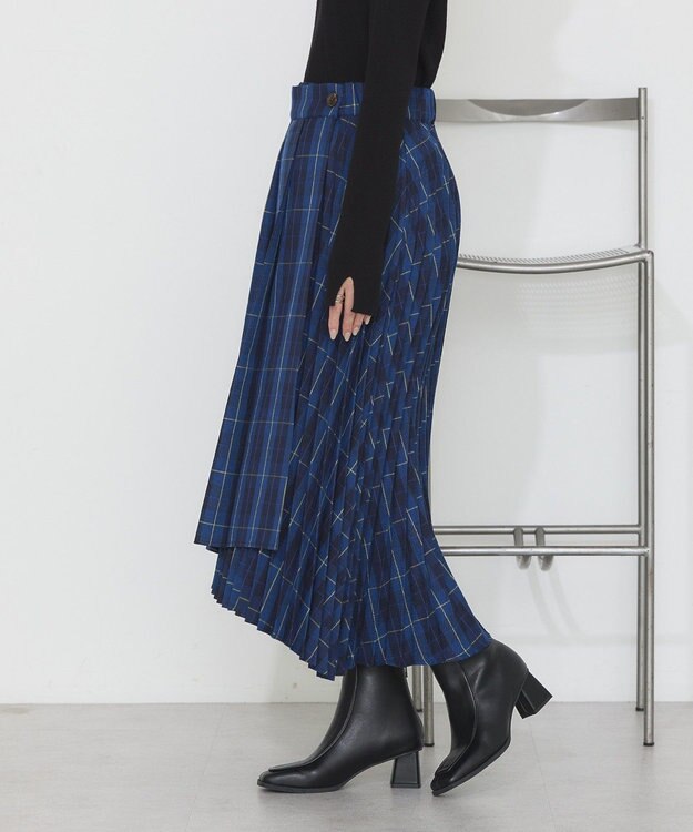 earth music&ecology ミックスプリーツスカート（Ｃｈｅｃｋ） Check