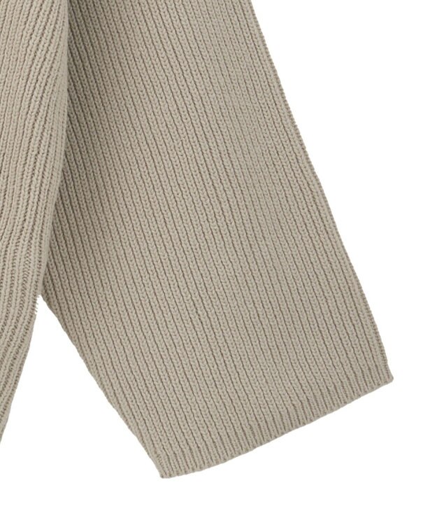 Green Parks リブ切替Ｖネックニットプルオーバー Light Beige