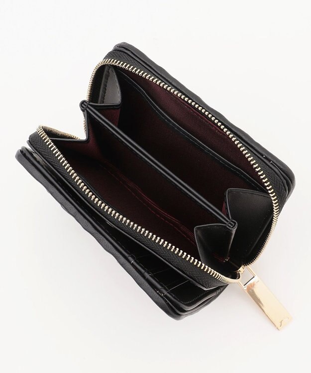 LA BAGAGERIE シープレザープリーツ加工二つ折り財布 ブラック