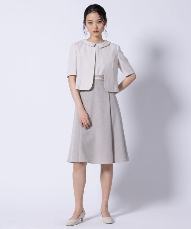 TOCCA 【洗える】BRIGHT LUMINOUS ドレス ベージュ系