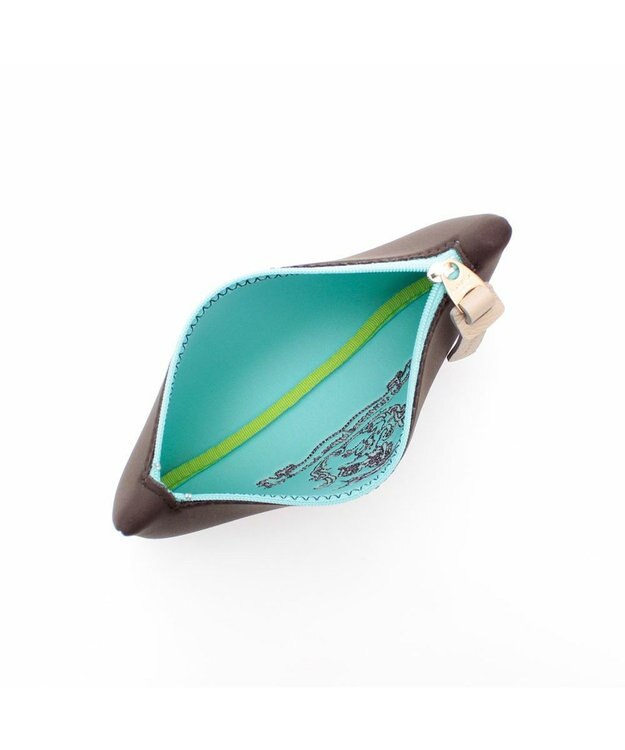 A.D.M.J. 【魔法の様に軽い】マジックライト/イタリアンファブリックステッチ刺しゅうフラットポーチ2セット(S・M) マルーン