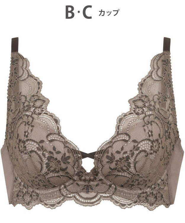 WACOAL 【重力に負けないバストケアBra】 ノンワイヤー バストを重力から守る まる胸キープ ラクなつけごこち サイドのラインすっきり ブラジャー レディース BRA184 /ワコール シナモンブラウン