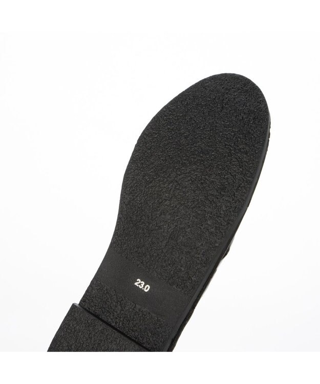 ing <ing>【サスティナブルシリーズ】編み込みデザインオープントゥシューズ ブラック