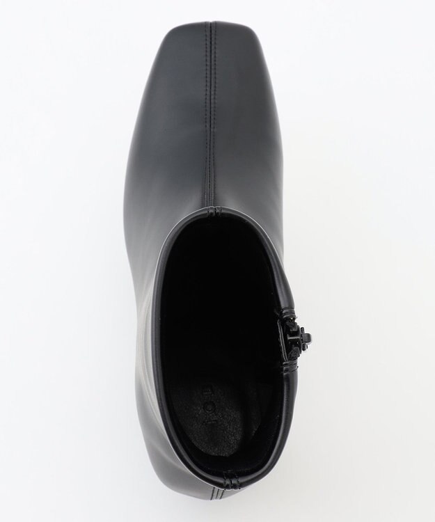 ICB 【CLASSY.1月号掲載】スクエアトゥ ショートブーツ 合皮ブラック系