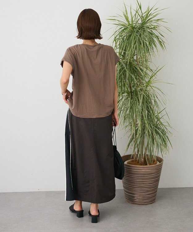 CRAFT STANDARD BOUTIQUE カットクレープクルーネックTシャツ Brown