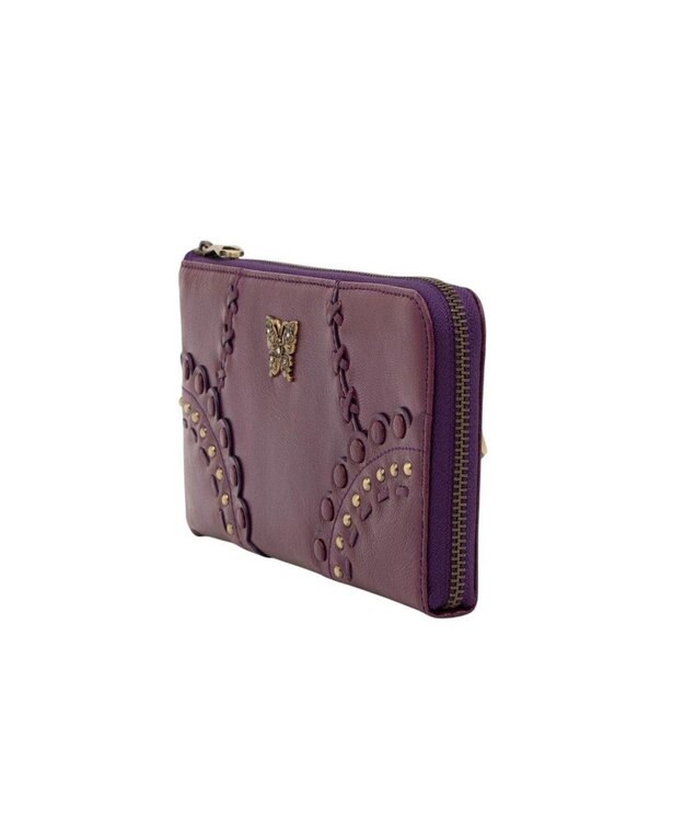 ANNA SUI マチルダ 薄マチ長財布 ワイン