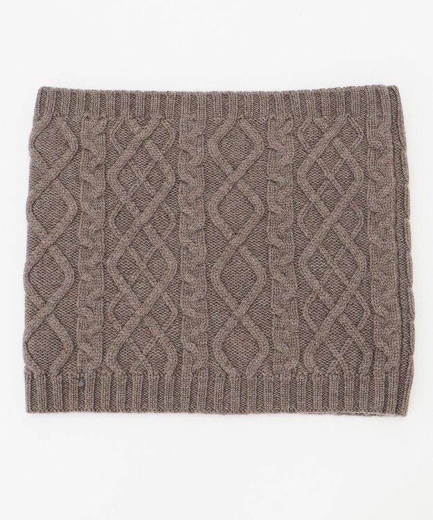 J.PRESS LADIES 【WEB限定・洗える】VICTORIAアランニット ネックウォーマー ベージュ系