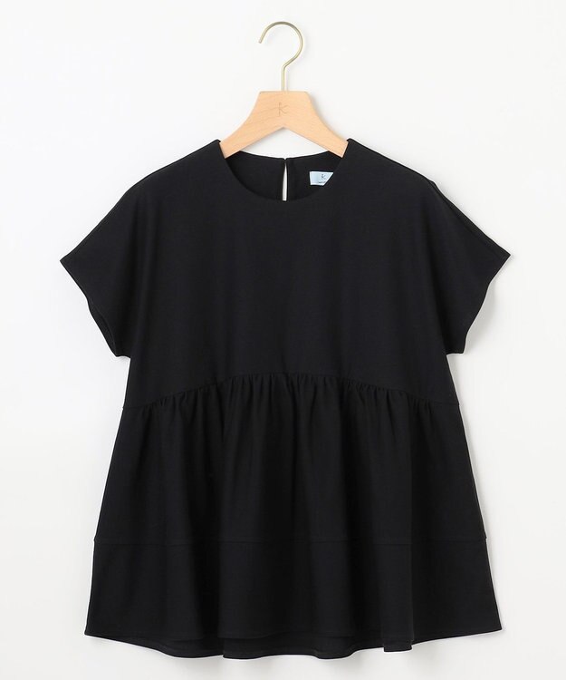 組曲 ツイルジャージーティアード カットソー ブラック系