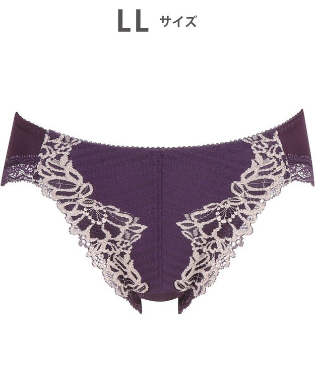 WACOAL ショーツ 【リボンブラ 脇すっきり】 BRB433とペア はきこみ丈あさめ ナイロンベア天竺素材(バック) レディース PRA133 /ワコール バイオレット