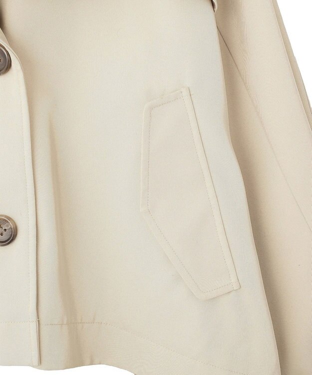 earth music&ecology 2WAYフードショートフレアトレンチ Beige