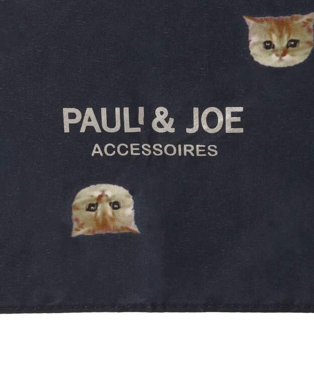 MOONBAT 【UVカット/コンパクト】ポール & ジョー (PAUL & JOE ACCESSOIRES) 折りたたみ雨傘 ドットヌネット ネイビーブルー
