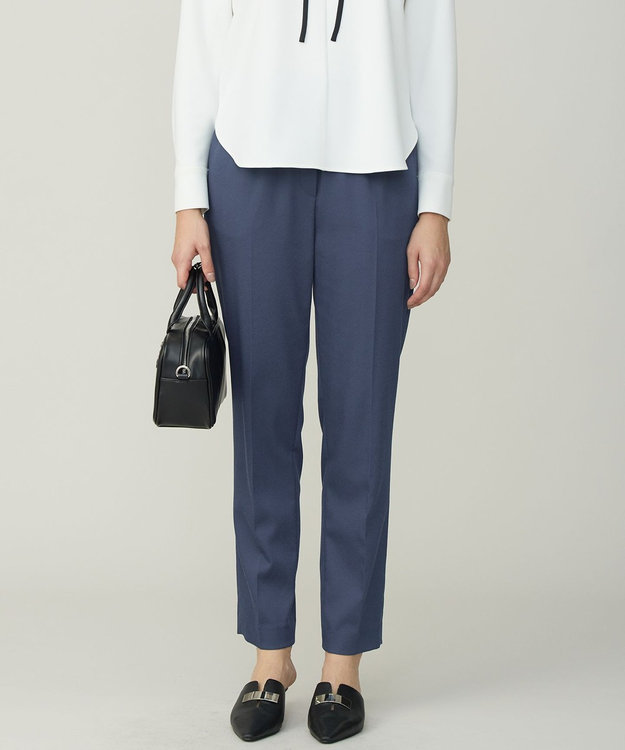 ICB 【裏起毛】 ウォームサテン スティックパンツ ブルーグレー系