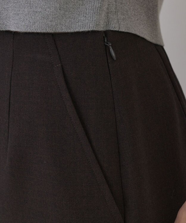 GRACE CONTINENTAL ウールギャバミニスカート ブラウン