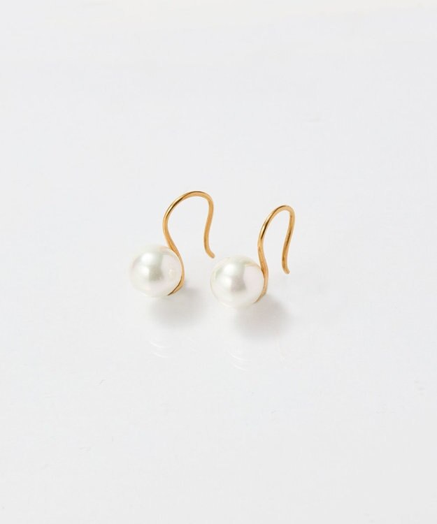 Phoebe 【金属アレルギー対応】デイリーパールフックピアス/サージカルステンレス ホワイト