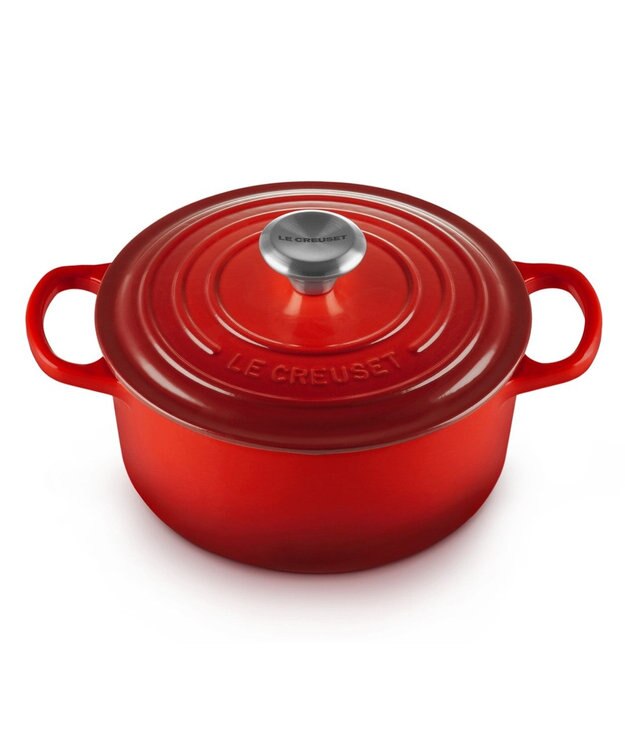 YAMATO テーブル＆キッチン 【ル・クルーゼ】シグニチャー ココット・ロンド 18cm  チェリーレッド レッド