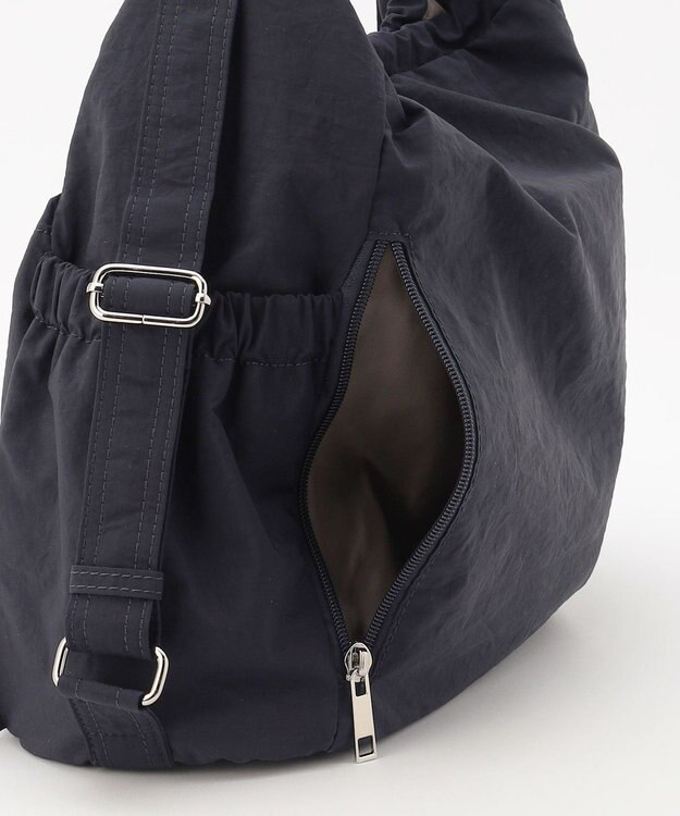 LA BAGAGERIE 【MONICA】クリンクルナイロン　ドロスト2WAYバッグ ネイビー