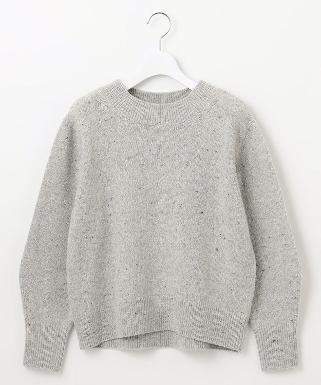 J.PRESS LADIES 【WEB限定・洗える】WOOLY NEP クルーネックニット ライトグレー系