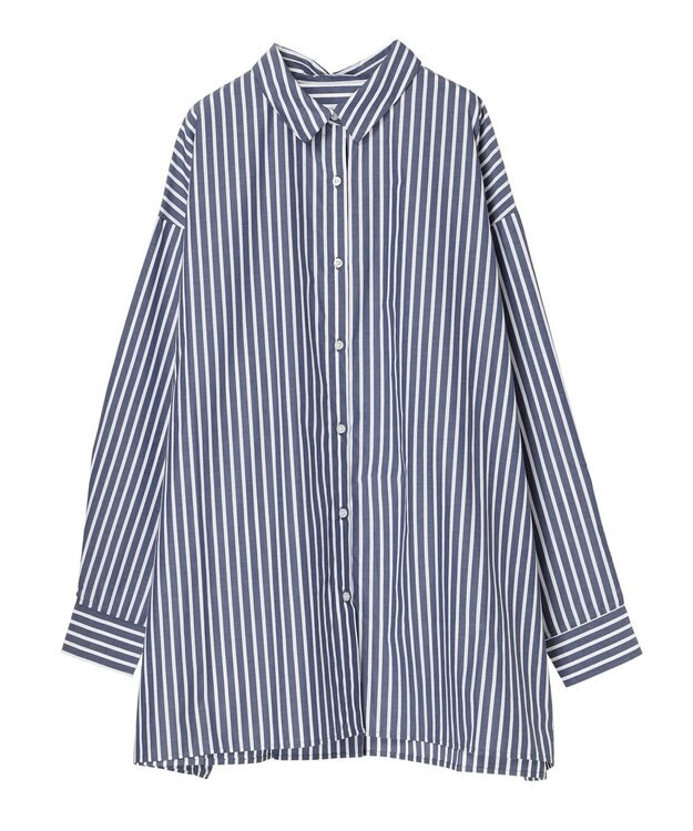 CRAFT STANDARD BOUTIQUE イージーケアオーバーシャツ Stripe Navy
