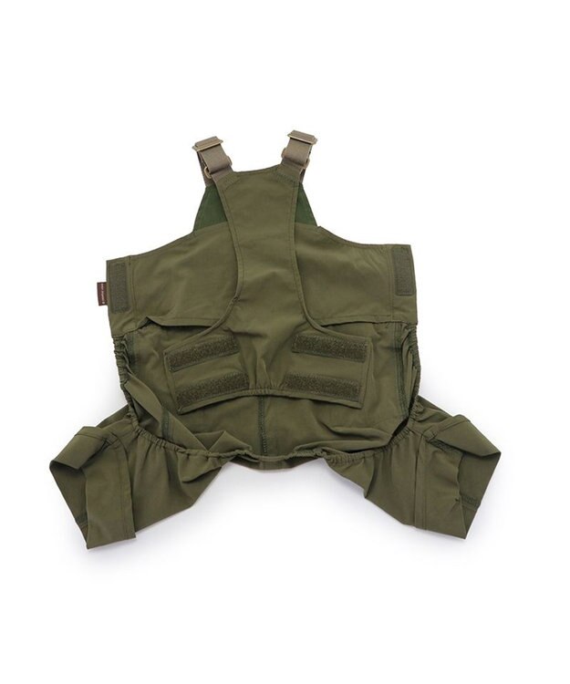 PET PARADISE ペットパラダイス オーバーオール ミリタリ カーキ 【小型犬】 カーキ