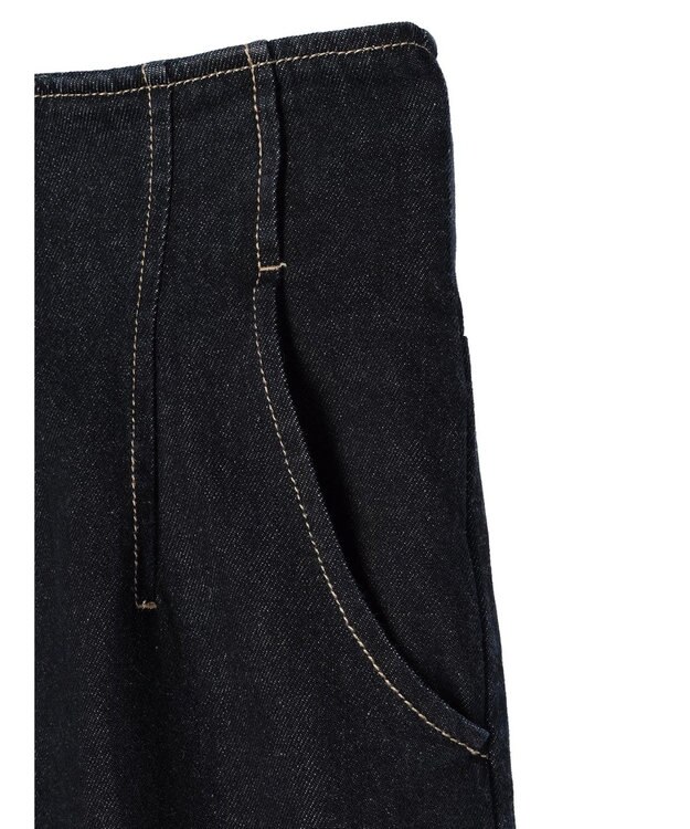 earth music&ecology フロントジップデニムパンツ Indigo