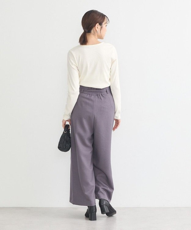 earth music&ecology ハートネックパールプルオーバー Ivory