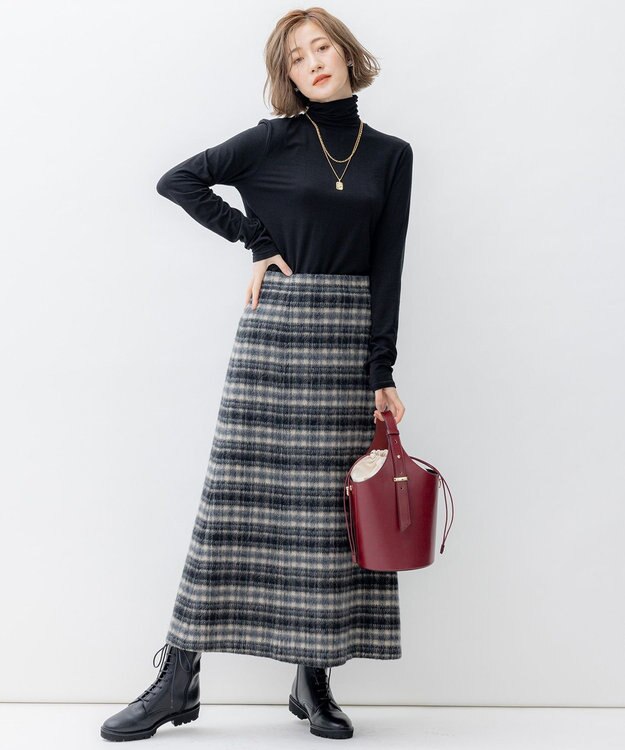 23区 【洗える】ベアタートル シアー カットソー ブラック系