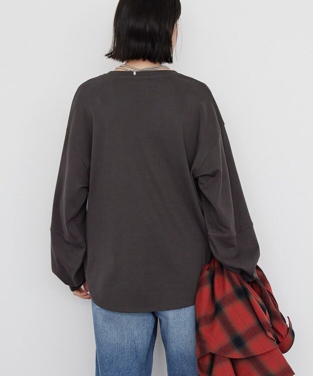 AMERICAN HOLIC 袖ボリュームカットプルオーバー Charcoal Gray