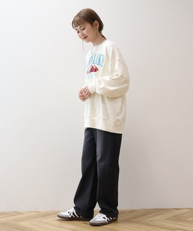 AMERICAN HOLIC 刺繍裏毛プルオーバー Brown