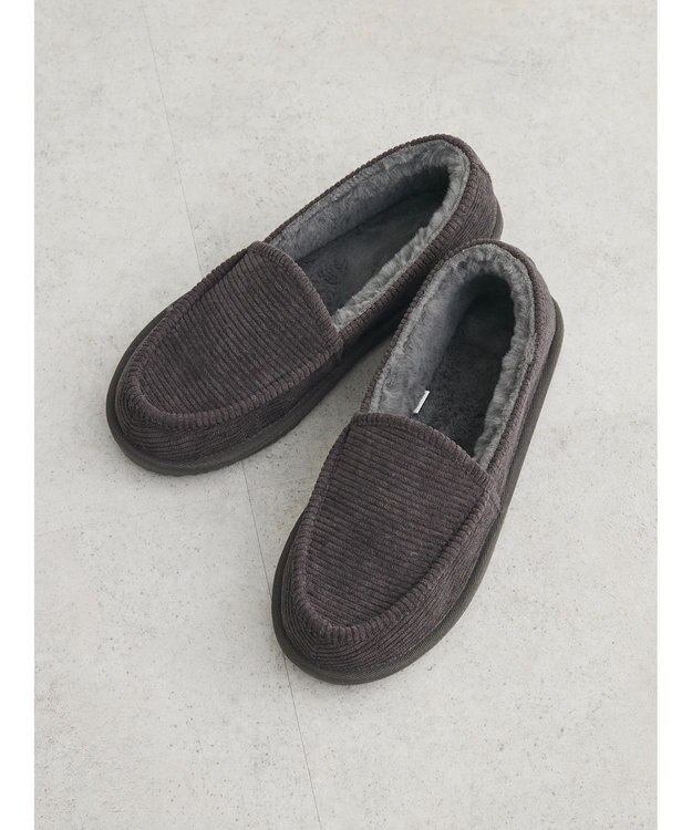 Green Parks ・ｒｉｃｈ　ｂｌｕｅ　ムートンスリッポン Gray