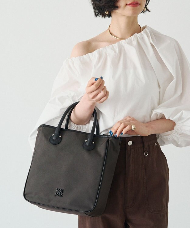 russet コーデュラナイロンスクエアトートバッグ(CE-1750) D.Brown