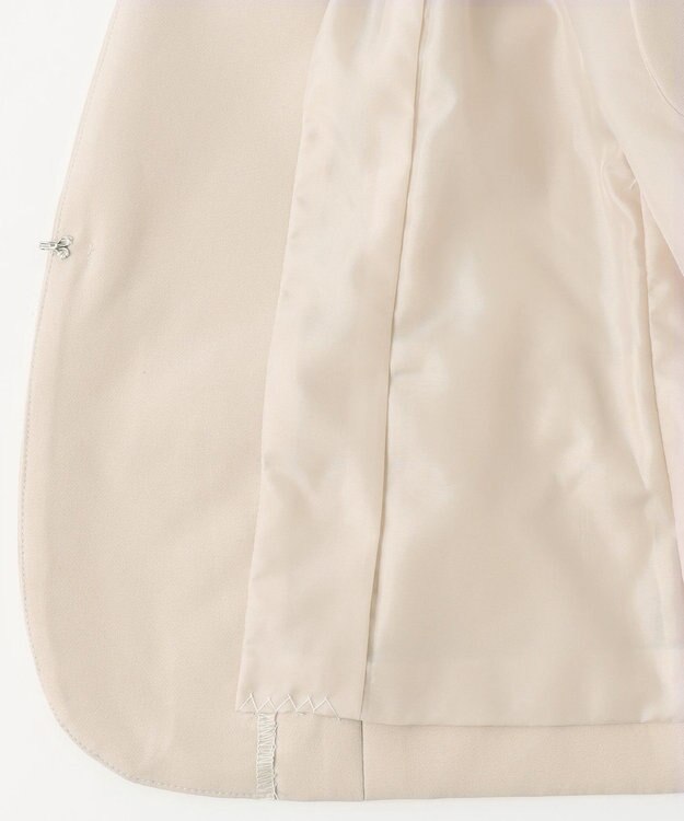 ANY 【WEB限定】ダブルクロスストレッチ Ｖネックノーカラージャケット ベージュ