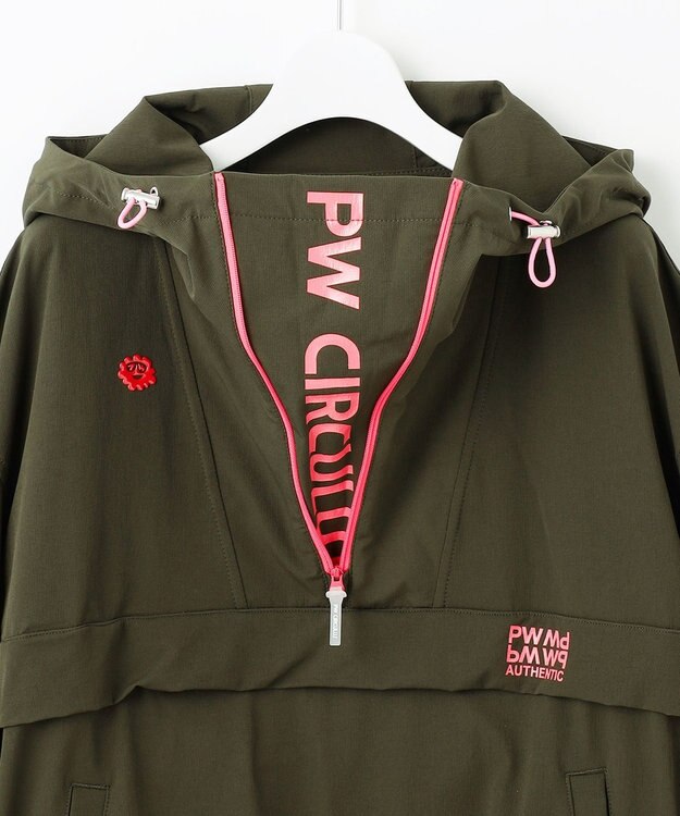 PW CIRCULUS 【 伸縮性あり 】【WOMEN】シャーリングアノラック ブルゾン カーキ系
