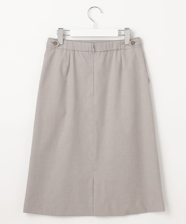 J.PRESS LADIES 【セットアップ対応・洗える・撥水・防汚】コットンFITTYシャーク スカート ベージュ系