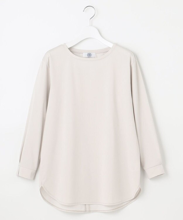 J.PRESS LADIES ベーシックジャージー ロングTシャツ カットソー ライトグレー系