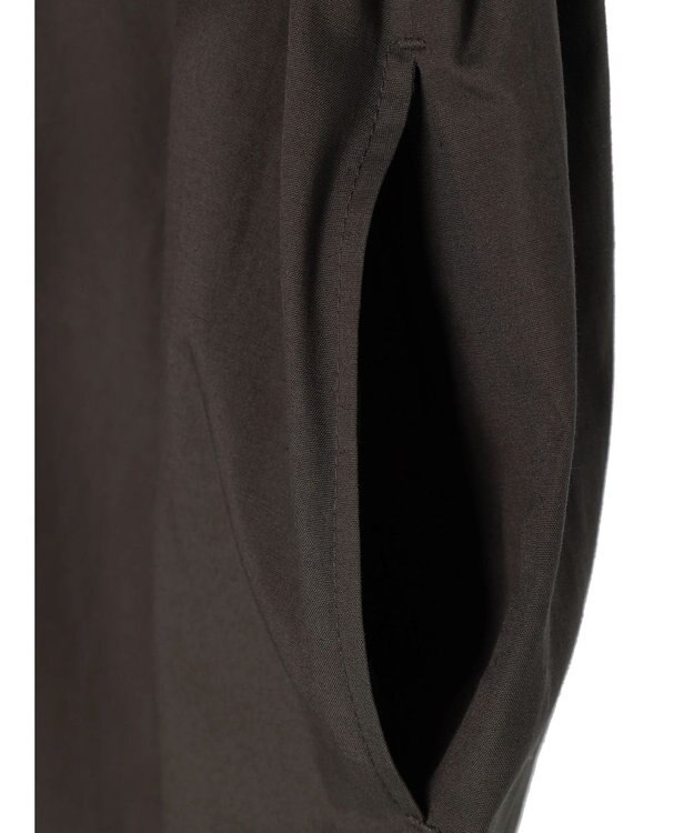 Green Parks ミドル丈シャツワンピースII Charcoal Gray