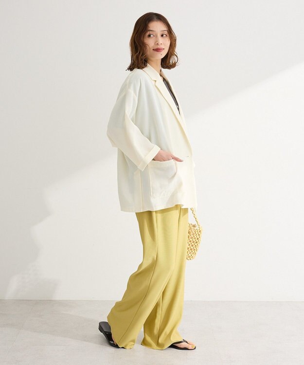 Green Parks 【適ON】シアーシャツジャケット Ivory