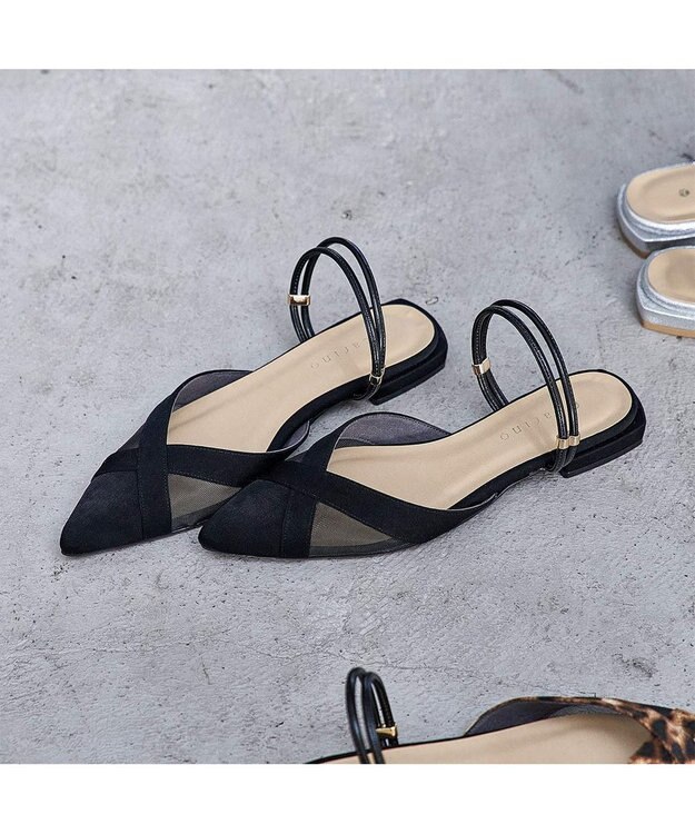 MODE ET JACOMO <carino>【２WAY】バックベルトサンダルパンプス ブラック