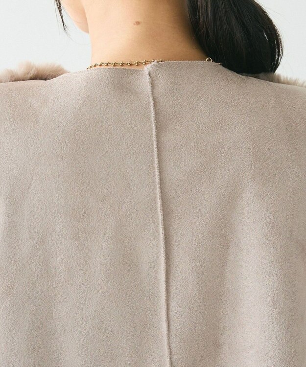 CRAFT STANDARD BOUTIQUE エコファー×ムートンチュニックベスト Mocha