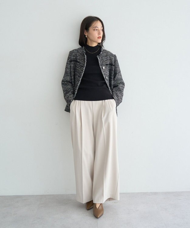 YECCA VECCA ハイネックリブニット Black