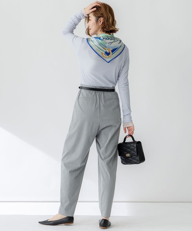 23区 manipuri ダングルベルト シルク スカーフ ブルー系